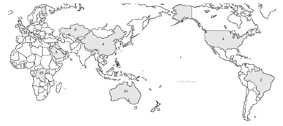 世界地図のドリル